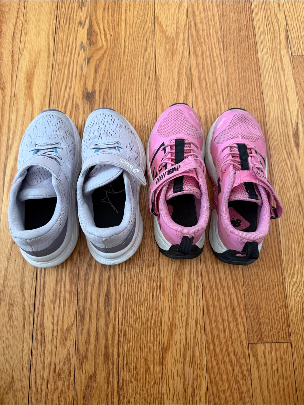 Bundle. New Balance Kids Pink and Light Gray Sneakers - Easy On Athletic Shoes